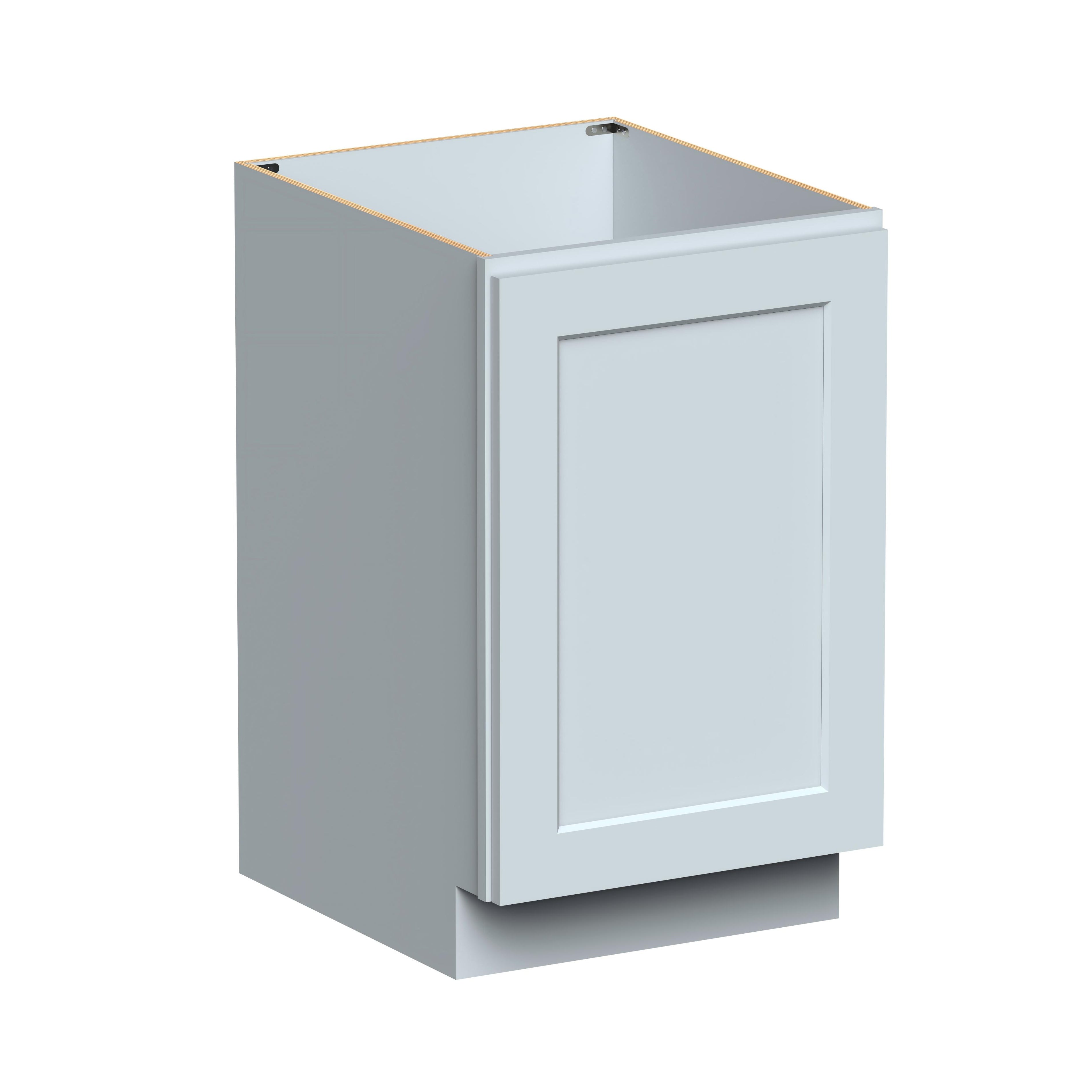 Dove Grey RTA 21"W x 24"D x 34.5"H Full Height Door Base Cabinet with 1 Door