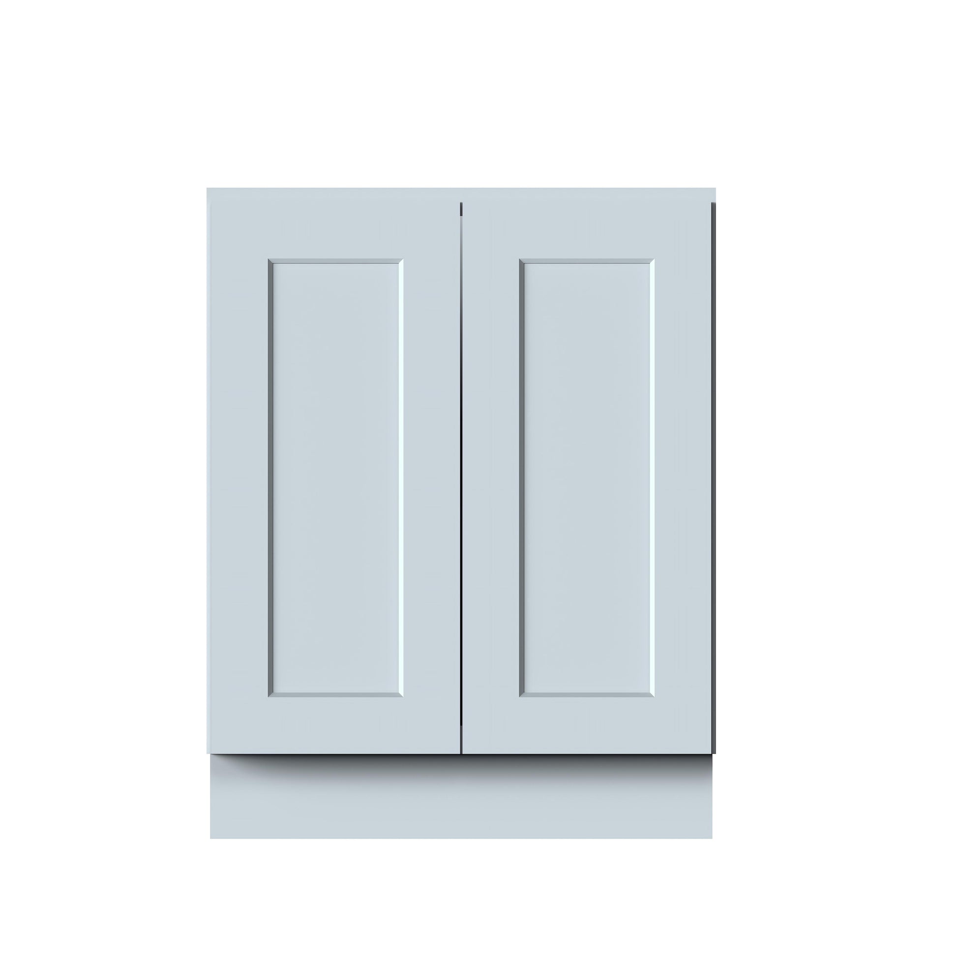 Dove Grey RTA 27"W x 24"D x 34.5"H Full Height Door Base Cabinet with 2 Doors