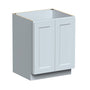 Dove Grey RTA 27"W x 24"D x 34.5"H Full Height Door Base Cabinet with 2 Doors