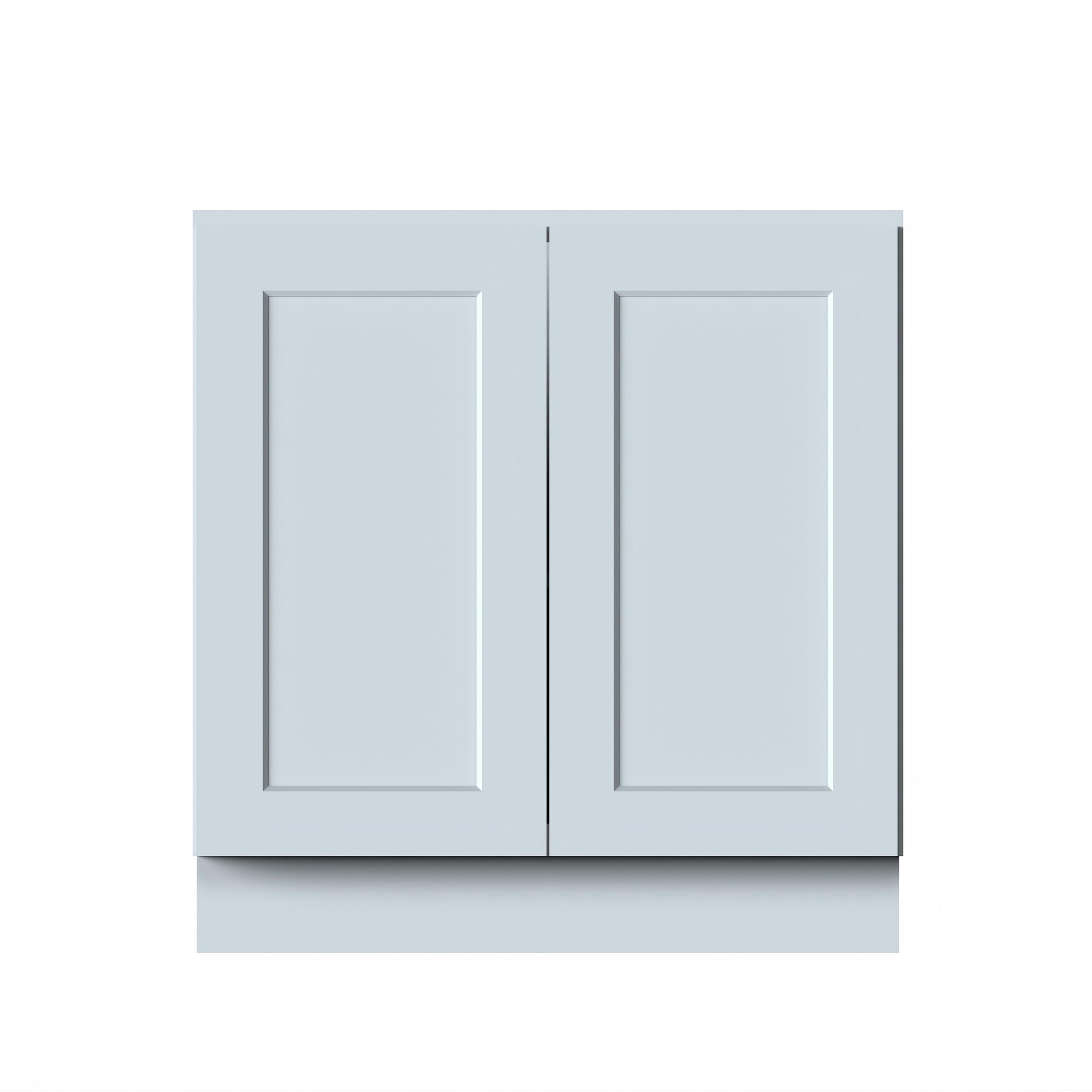 Dove Grey RTA 33"W x 24"D x 34.5"H Full Height Door Base Cabinet with 2 Doors