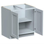 Dove Grey RTA 33"W x 24"D x 34.5"H Full Height Door Base Cabinet with 2 Doors