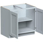 36"W x 24"D x 34.5"H Plywood Full Height Door Base Kitchen Cabinet with 2 Doors Ready to Assemble