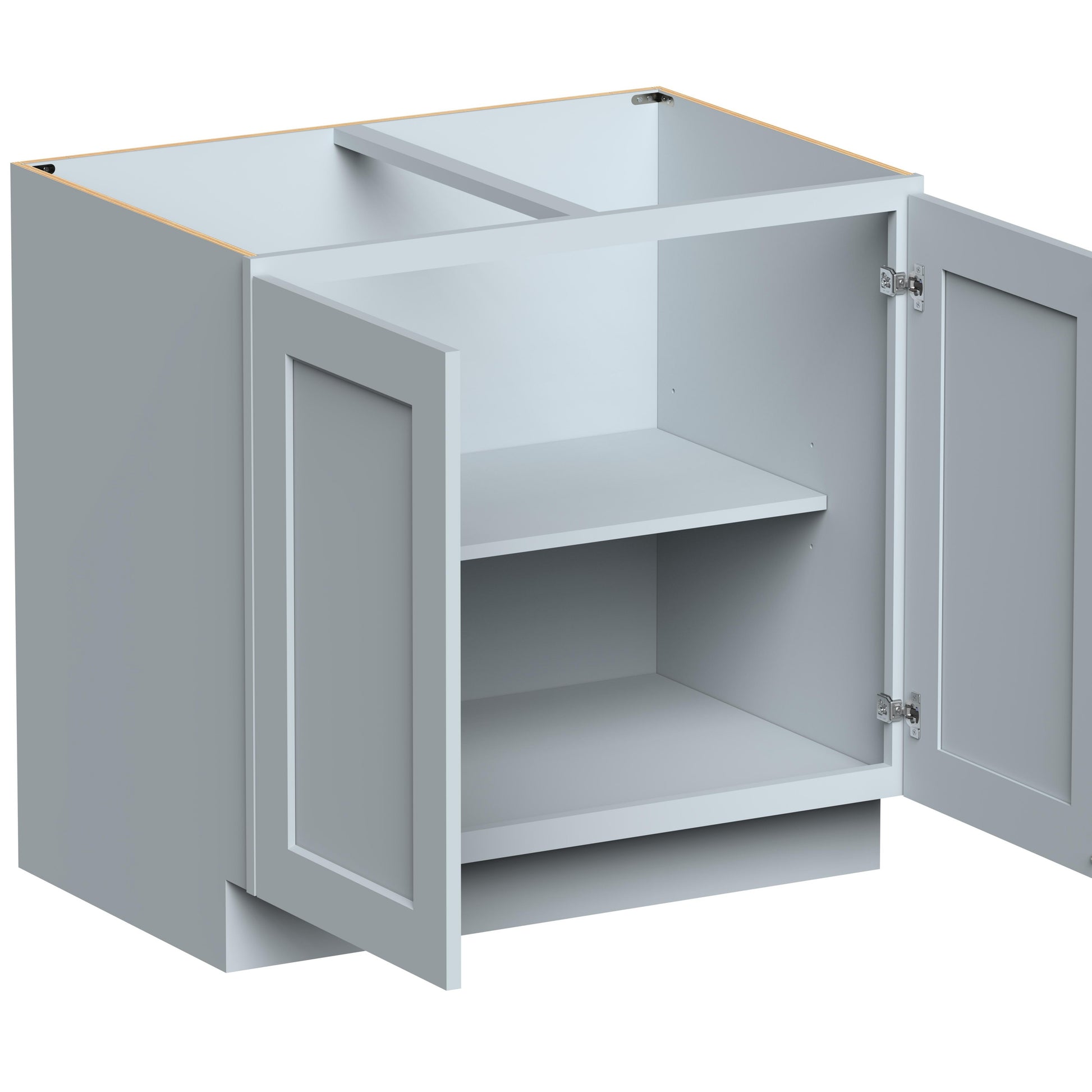 36"W x 24"D x 34.5"H Plywood Full Height Door Base Kitchen Cabinet with 2 Doors Ready to Assemble