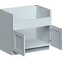 36"W x 24"D x 34.5"H Plywood Farmhouse Sink Cabinet with  2 Doors Ready to Assemble