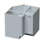 36"W x 24"D x 34.5"H Plywood Lazy Susan Corner Base Kitchen Cabinet with 2 Doors Ready to Assemble