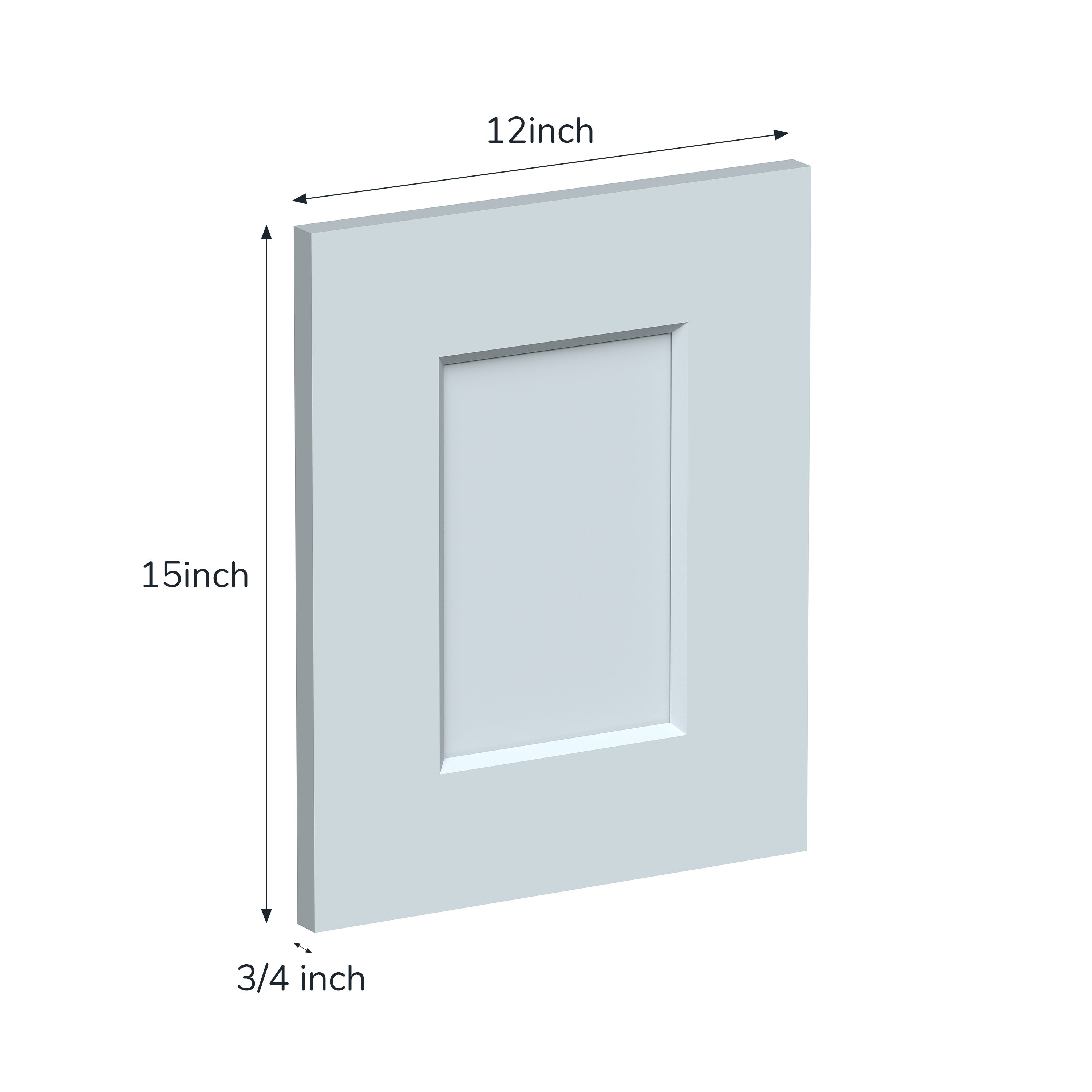 12" x 15" Dove Grey Shaker Cabinet Sample Door