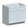36"W x 24"D x 34.5"H Plywood Sink Base Kitchen Cabinet with 2 Doors Ready to Assemble