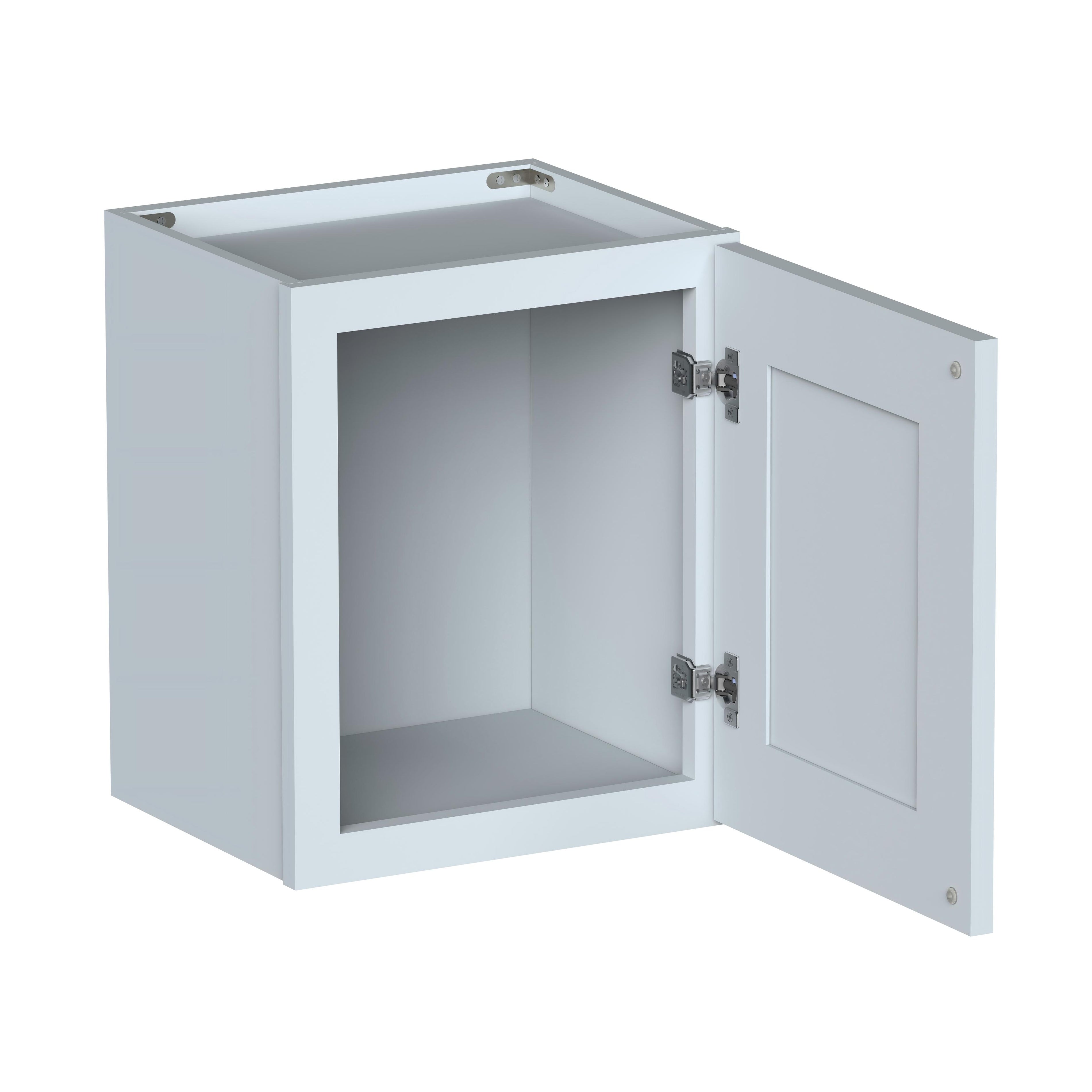 Dove Grey RTA 15"W x 12"D x 18"H Short Wall Cabinet with 1 Door