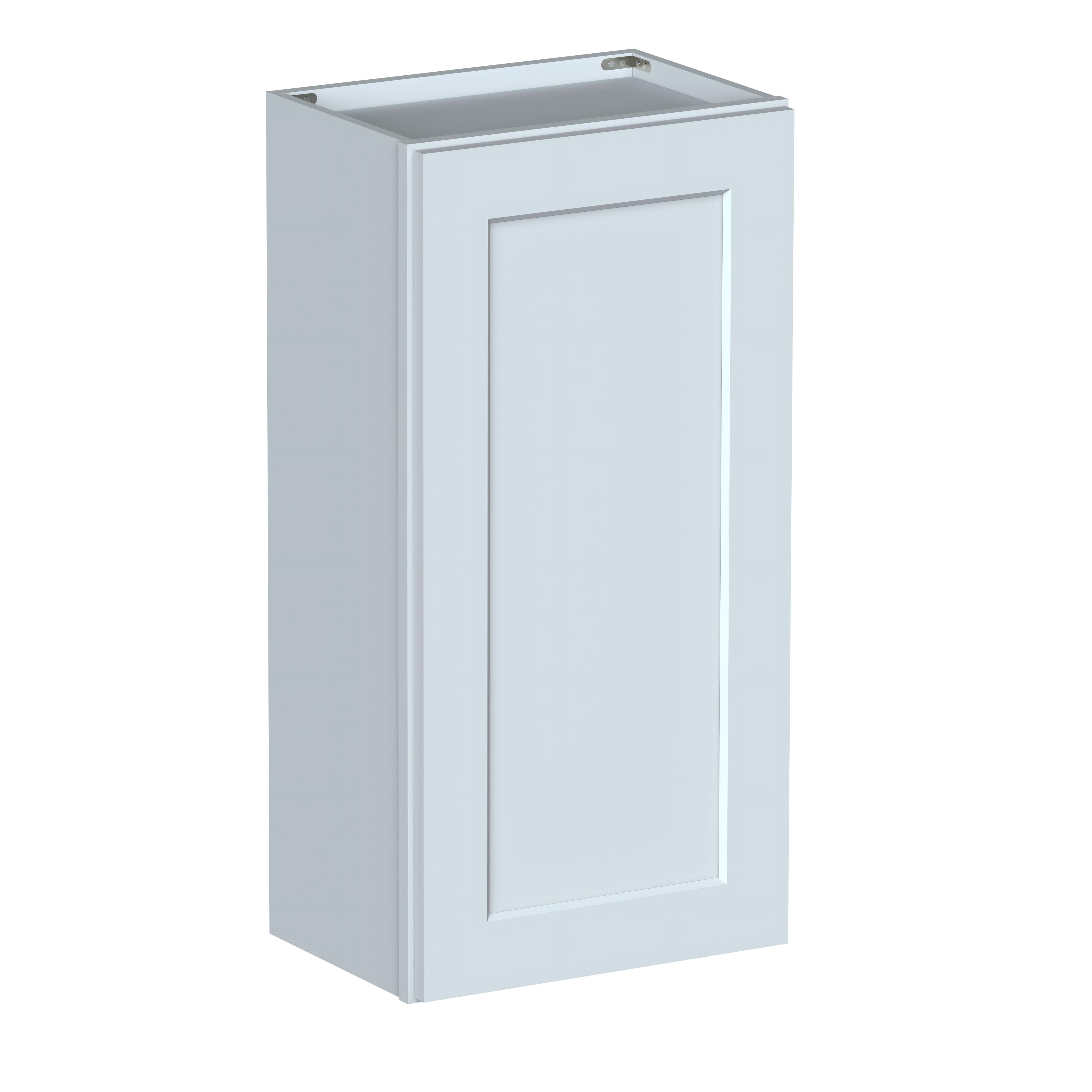 Dove Grey RTA 18"W x 12"D x 36"H Standard Wall Cabinet with 1 Door and 2 Shelves