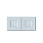Dove Grey RTA 24"W x 12"D x 12"H Short Wall Cabinet with 2 Doors