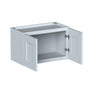Dove Grey RTA 24"W x 12"D x 15"H Short Wall Cabinet with 2 Doors