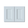 Dove Grey RTA 24"W x 12"D x 18"H Short Wall Cabinet with 2 Doors