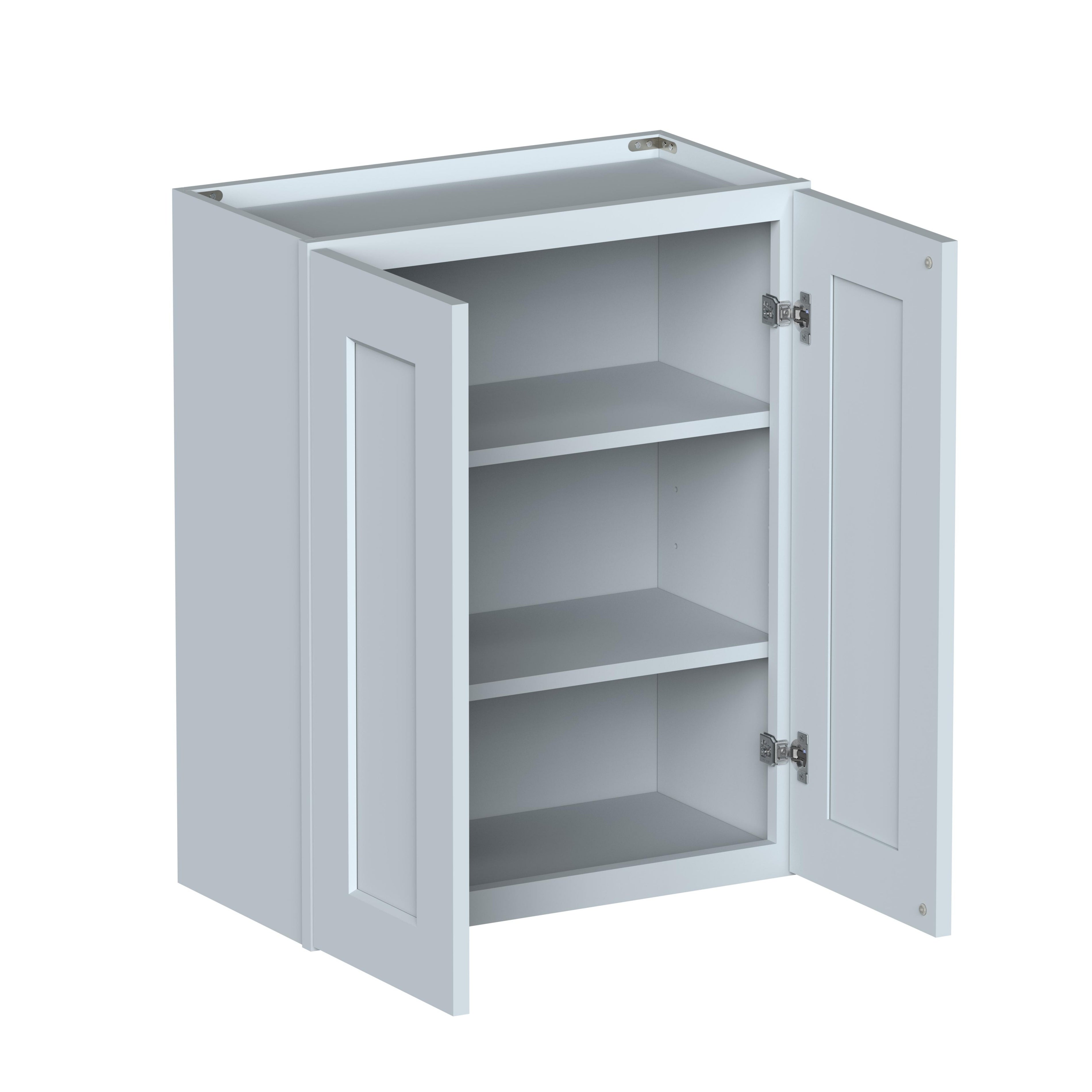 24"W x 12"D x 30"H Plywood Wall Kitchen Cabinet with 2 Doors Ready to Assemble