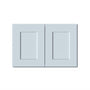 Dove Grey RTA 27"W x 12"D x 18"H Short Wall Cabinet with 2 Doors