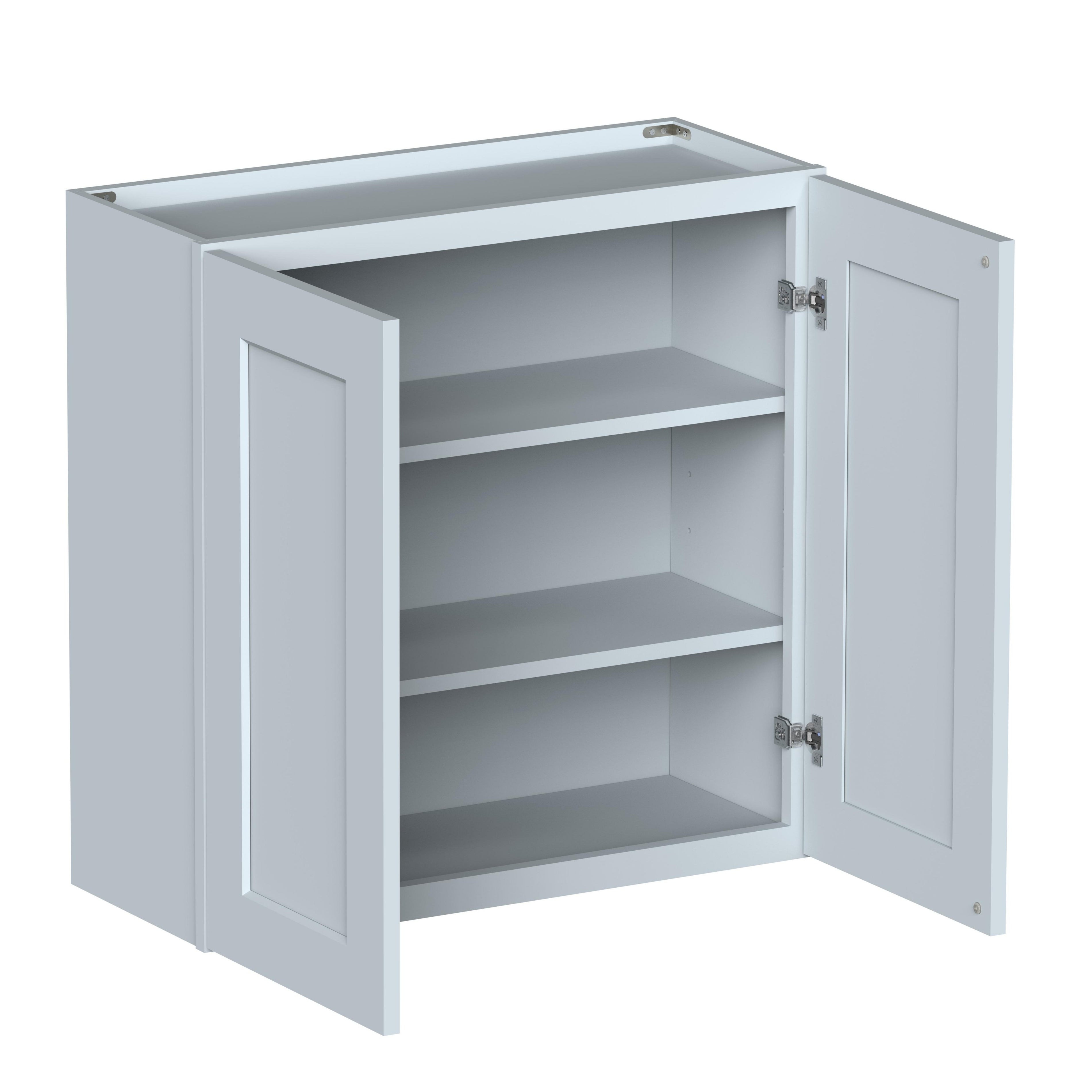 30"W x 12"D x 30"H Plywood Wall Kitchen Cabinet with 2 Doors Ready to Assemble