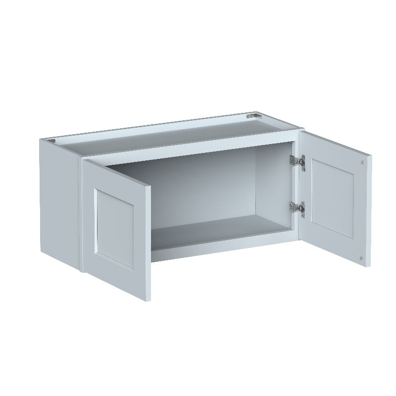 Dove Grey RTA 33"W x 12"D x 15"H Short Wall Cabinet with 2 Doors