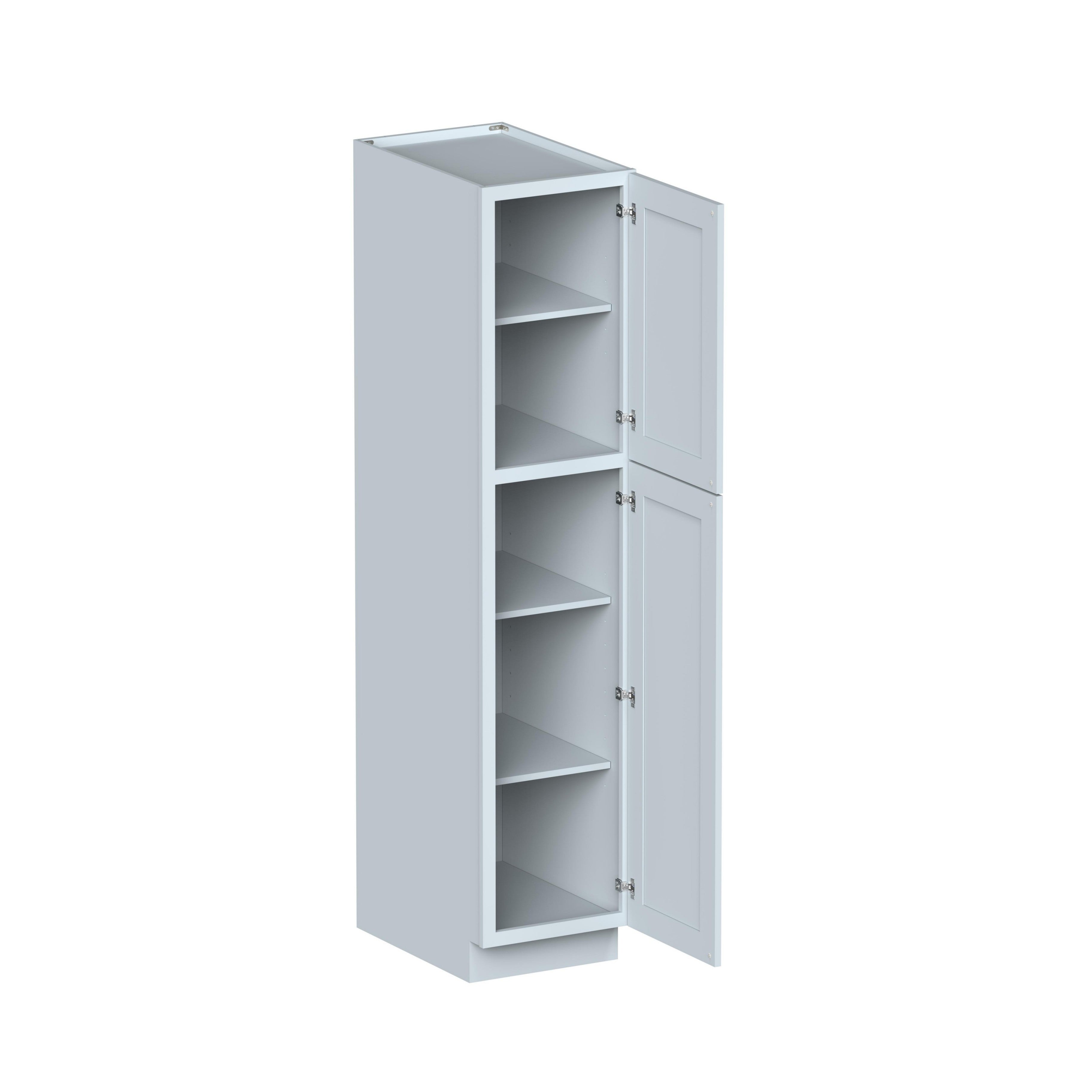 18"W x 27"D x 84"H Plywood Tall Pantry Kitchen Cabinet with 2 Doors Ready to Assemble