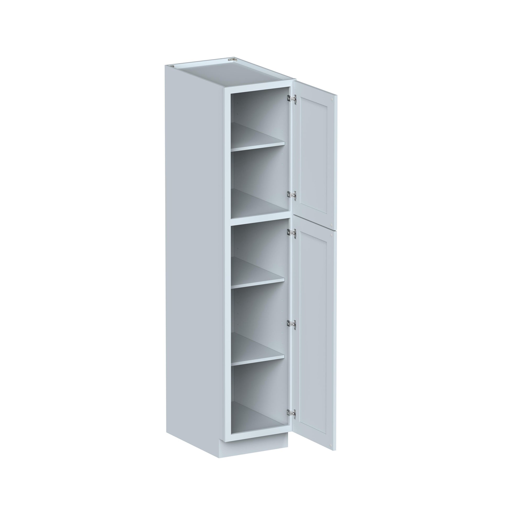 18"W x 27"D x 84"H Plywood Tall Pantry Kitchen Cabinet with 2 Doors Ready to Assemble
