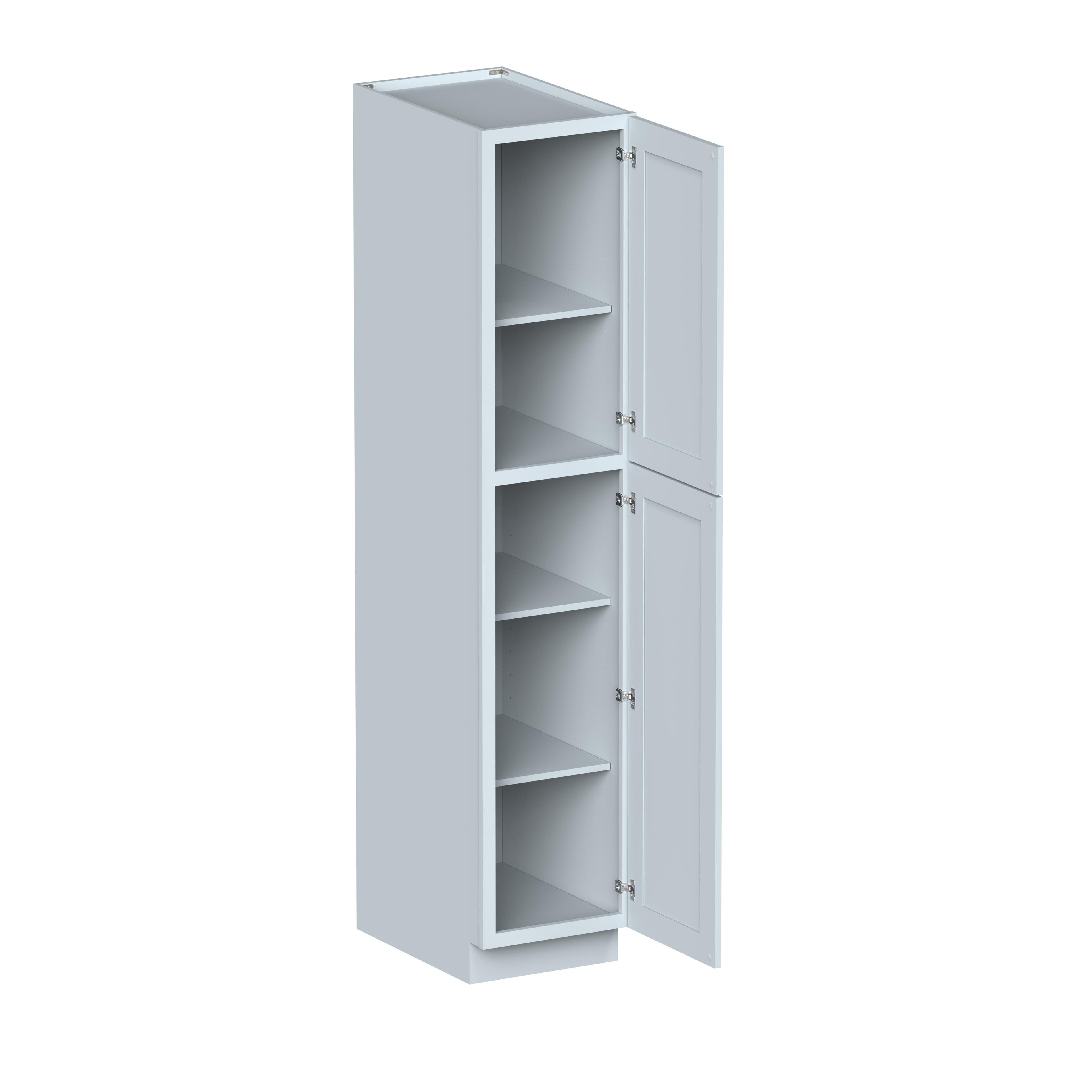 18"W x 27"D x 90"H Plywood Tall Pantry Kitchen Cabinet with 2 Doors Ready to Assemble