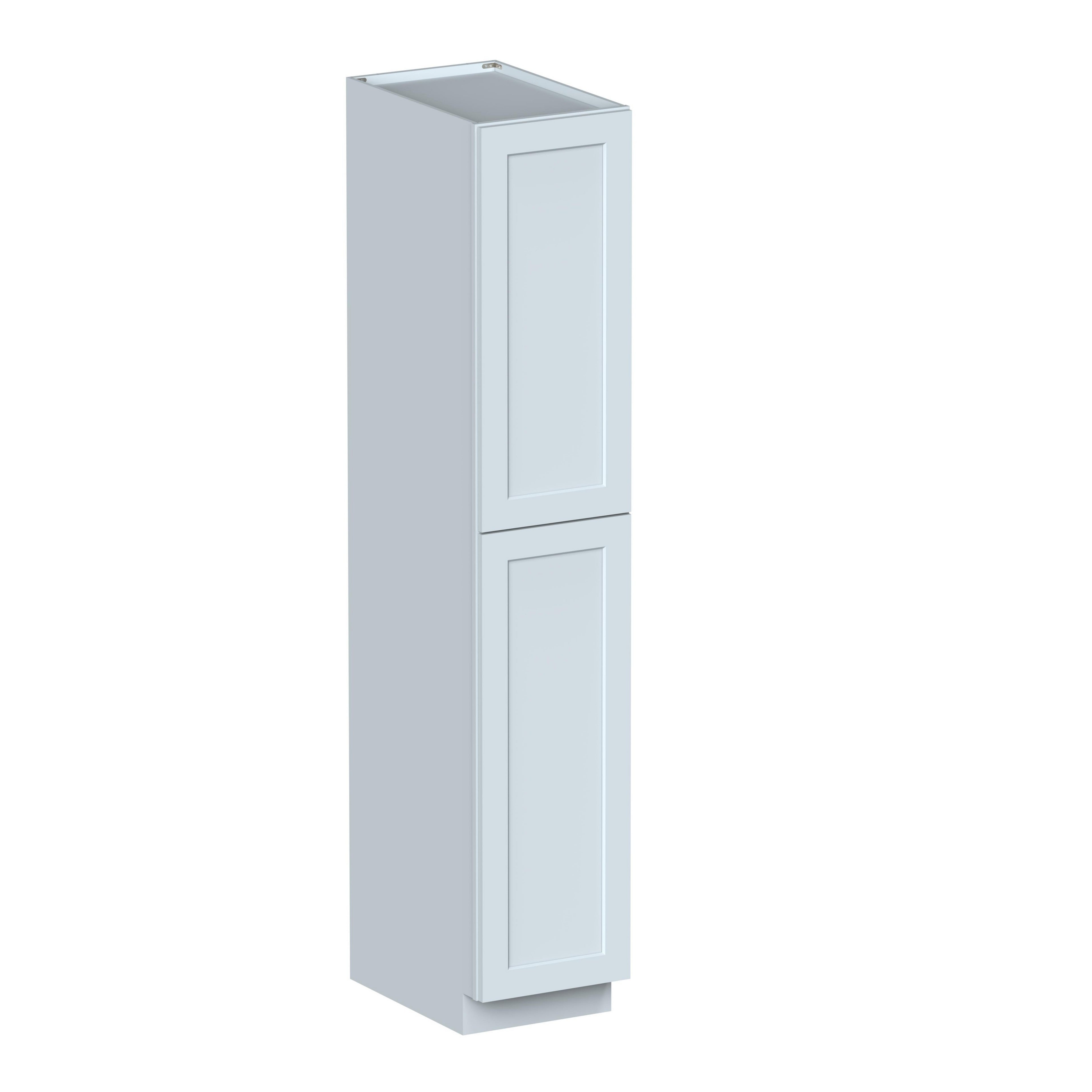 18"W x 27"D x 96"H Plywood Tall Pantry Kitchen Cabinet with 2 Doors Ready to Assemble