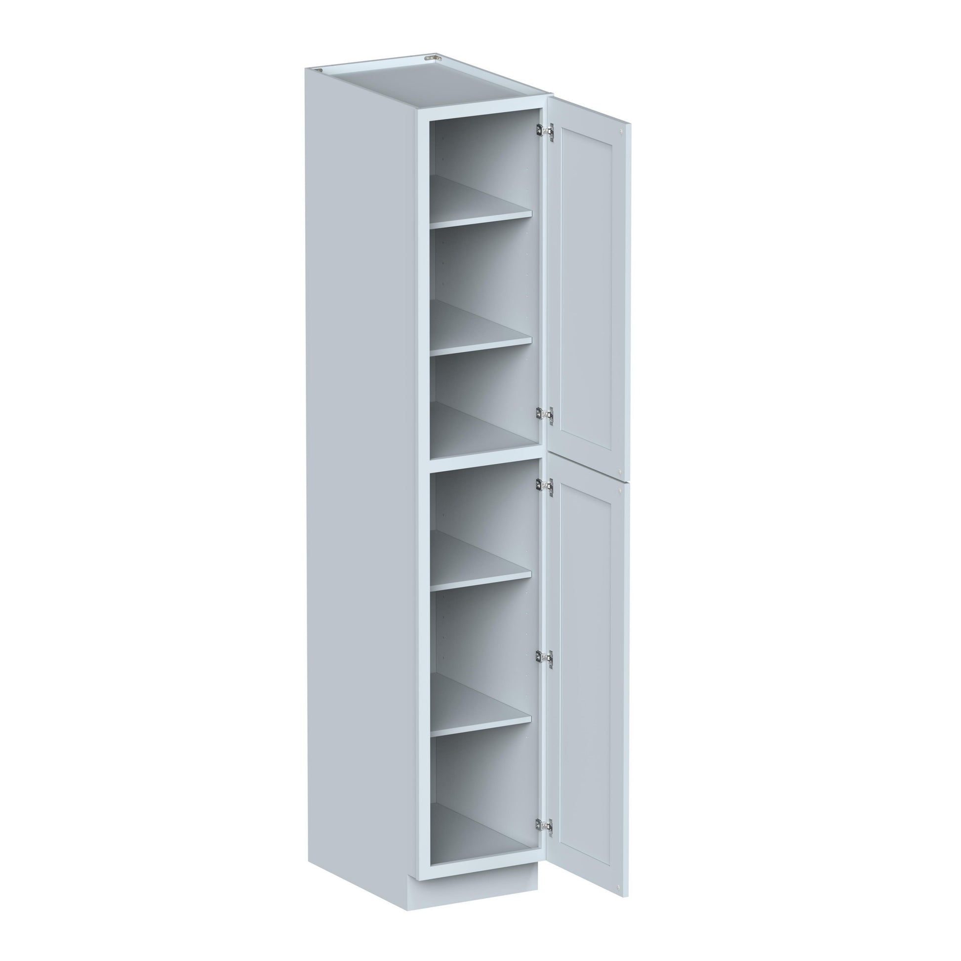 18"W x 27"D x 96"H Plywood Tall Pantry Kitchen Cabinet with 2 Doors Ready to Assemble