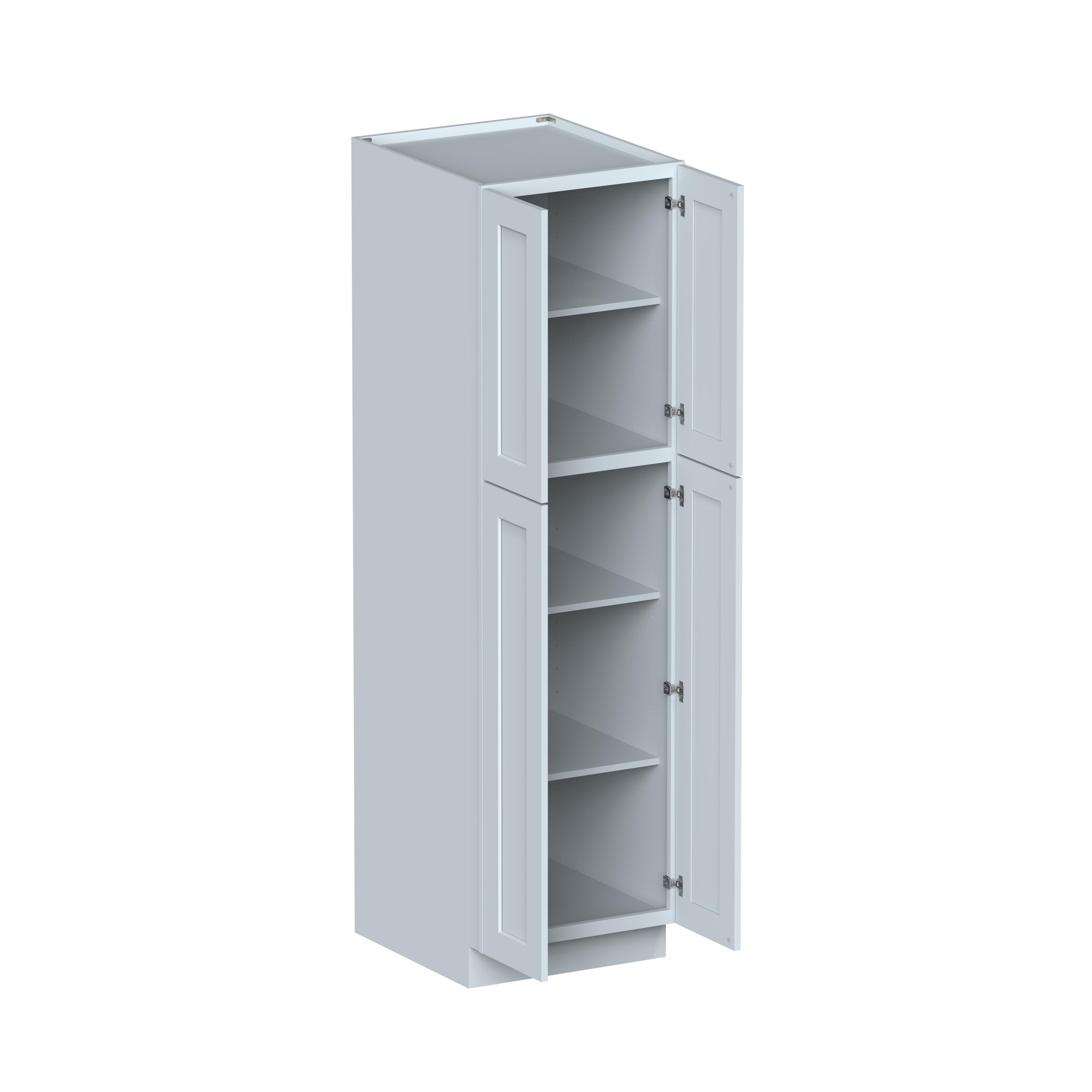 24"W x 27"D x 84"H Plywood Tall Pantry Kitchen Cabinet with 2 Doors Ready to Assemble