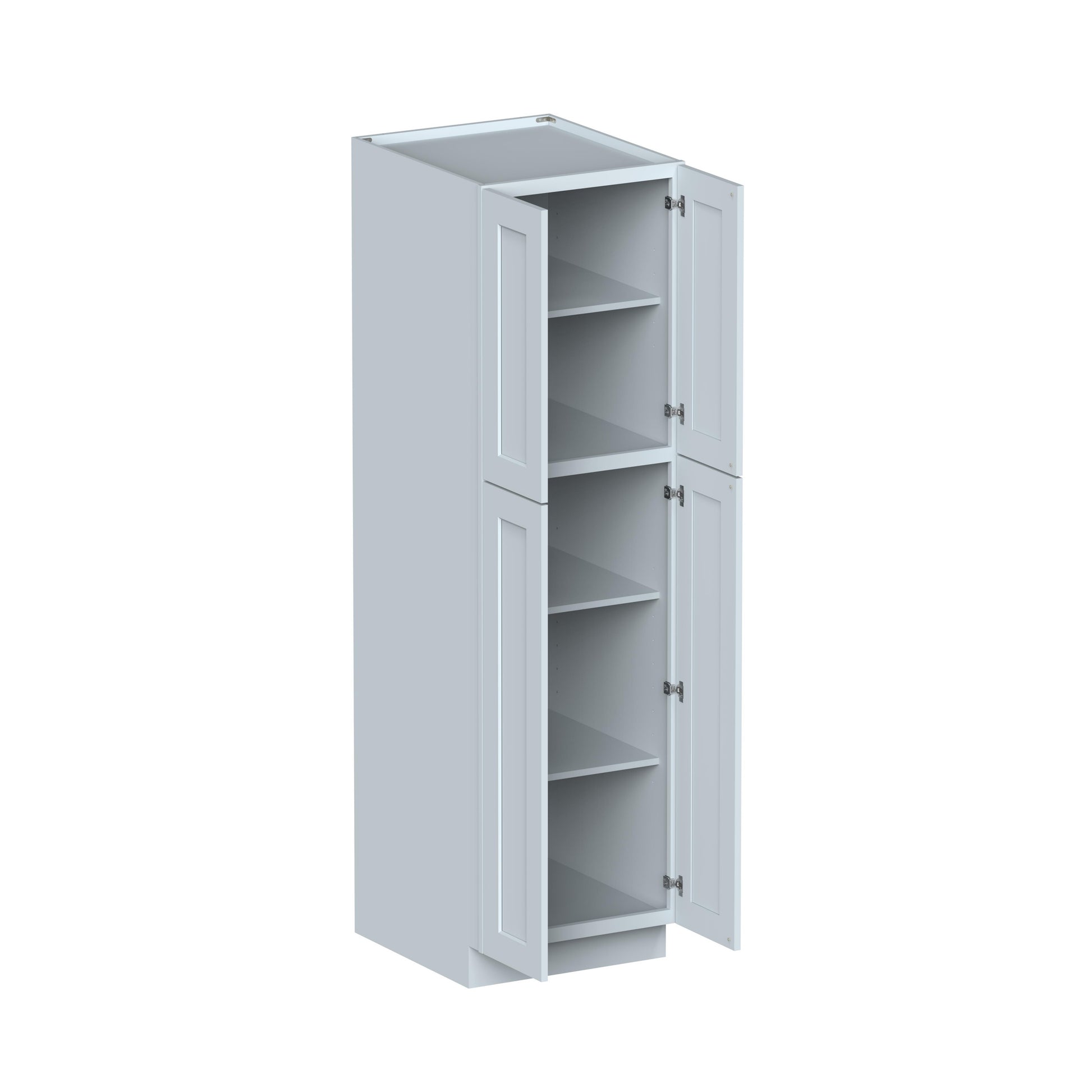 24"W x 27"D x 84"H Plywood Tall Pantry Kitchen Cabinet with 2 Doors Ready to Assemble
