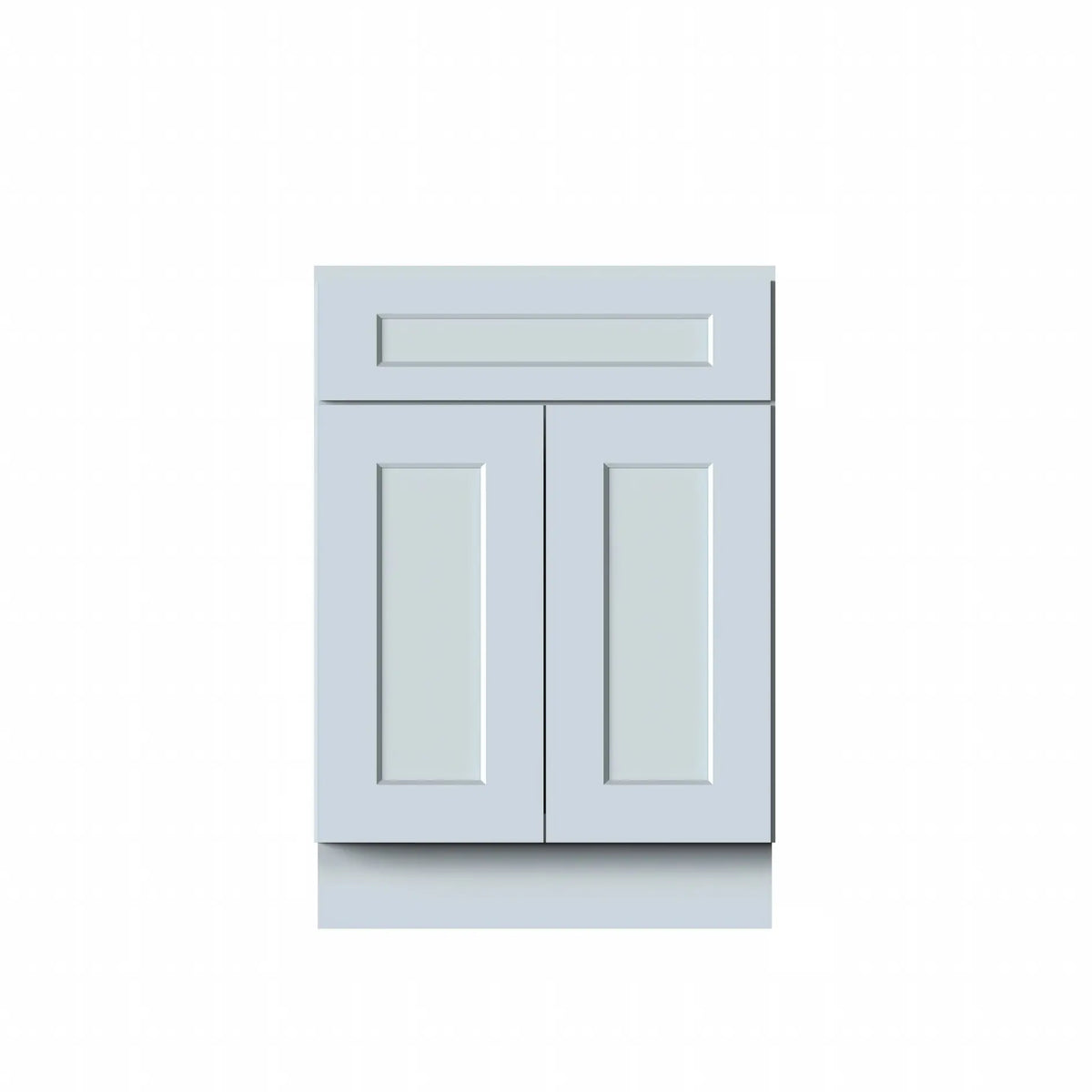 Dove Grey RTA 24"/30"W x 21"D x 34.5"H Vanity Base Cabinet with 2 Doors and 1 False Drawer