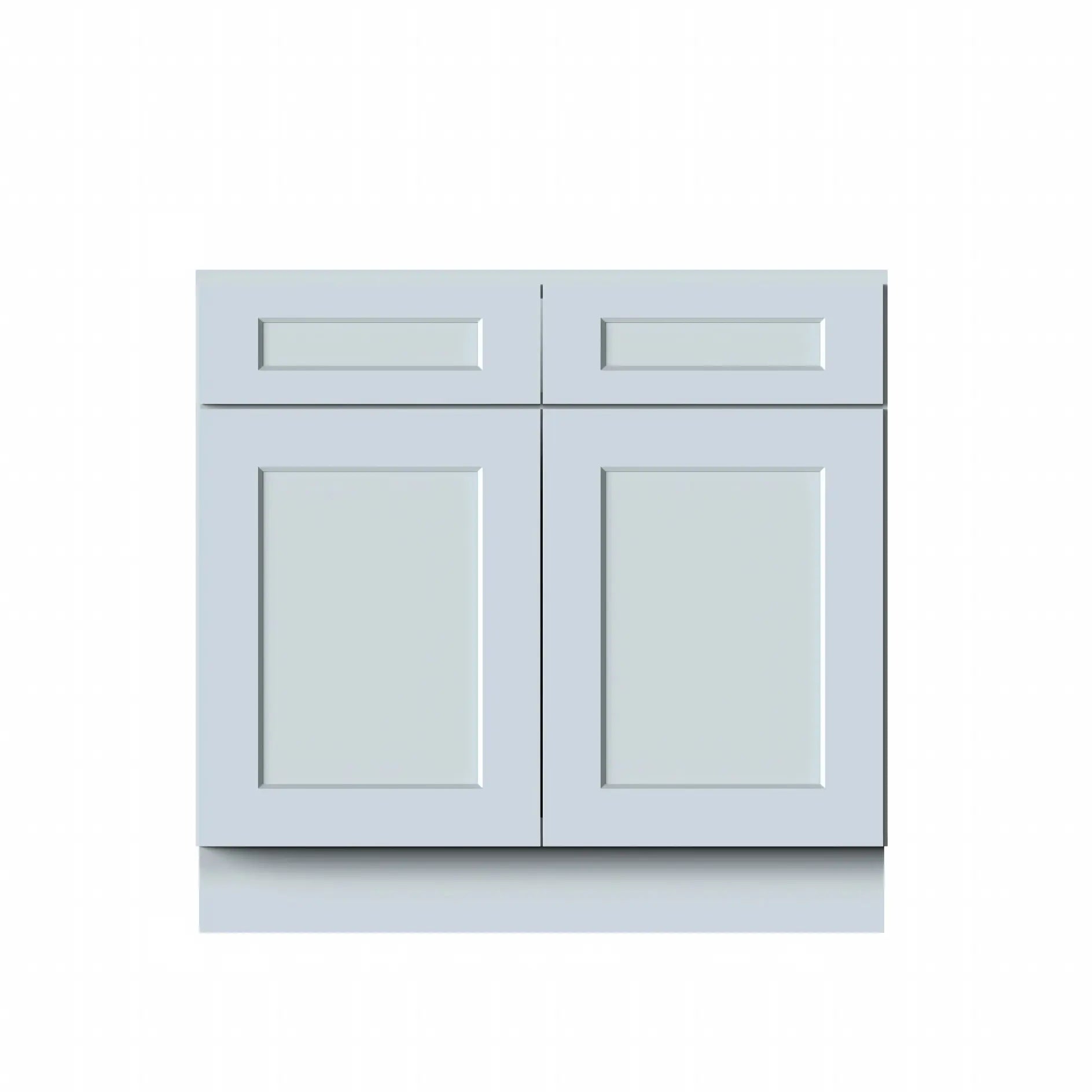 Dove Grey RTA 36"W x 21"D x 34.5"H Vanity Base Cabinet with 2 Doors and 1 False Drawer