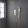 10" Thermostatic Shower System with Hand Shower & Slide Bar