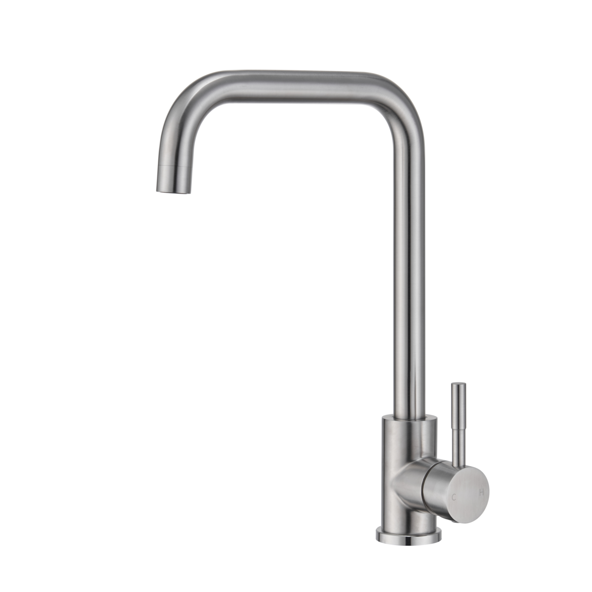 Brushed Nickel Stainless Steel Single-Handle High-Arc Kitchen Faucet