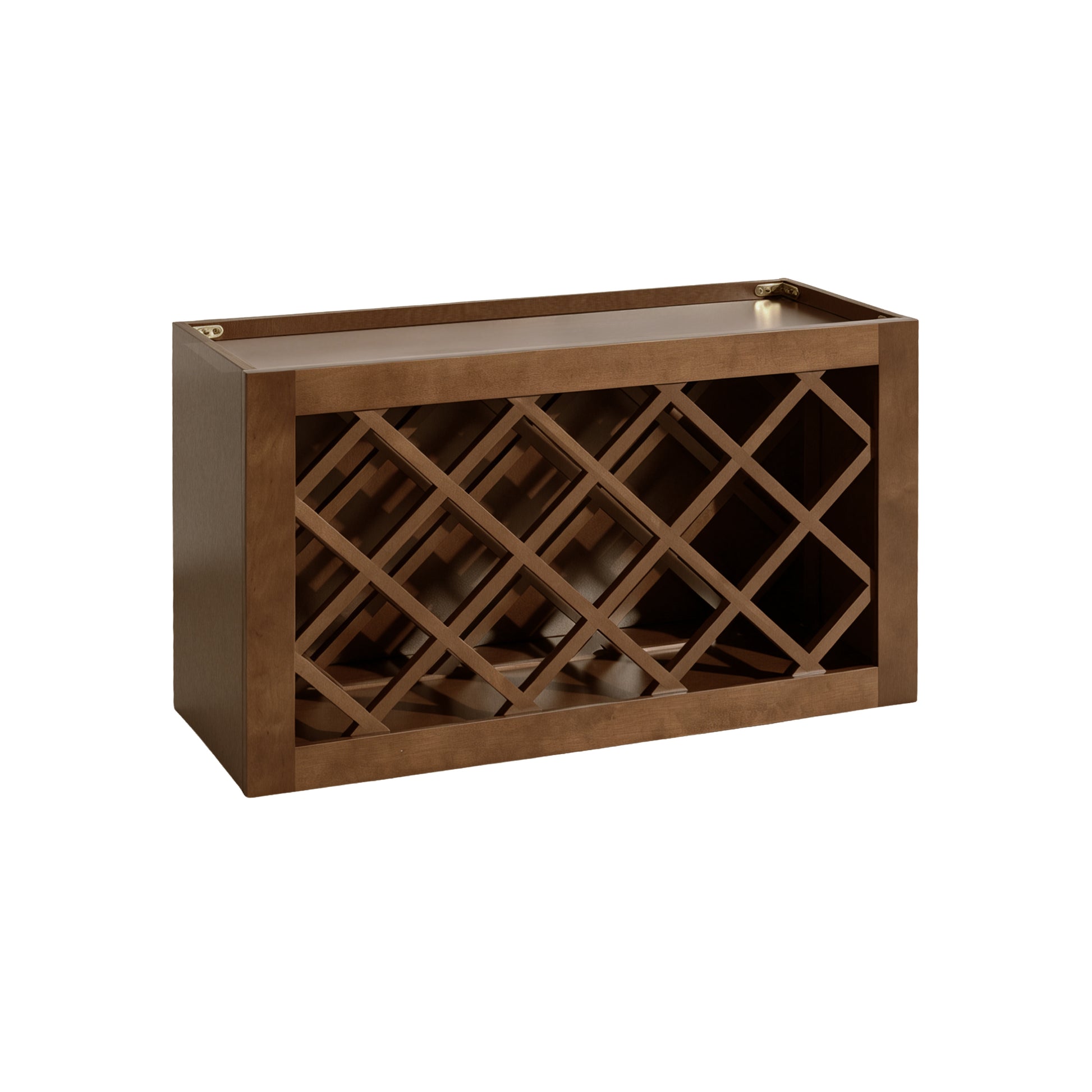 Dark Caramel RTA 30"W x 12"D x 18"H Wine Rack Wall Cabinet