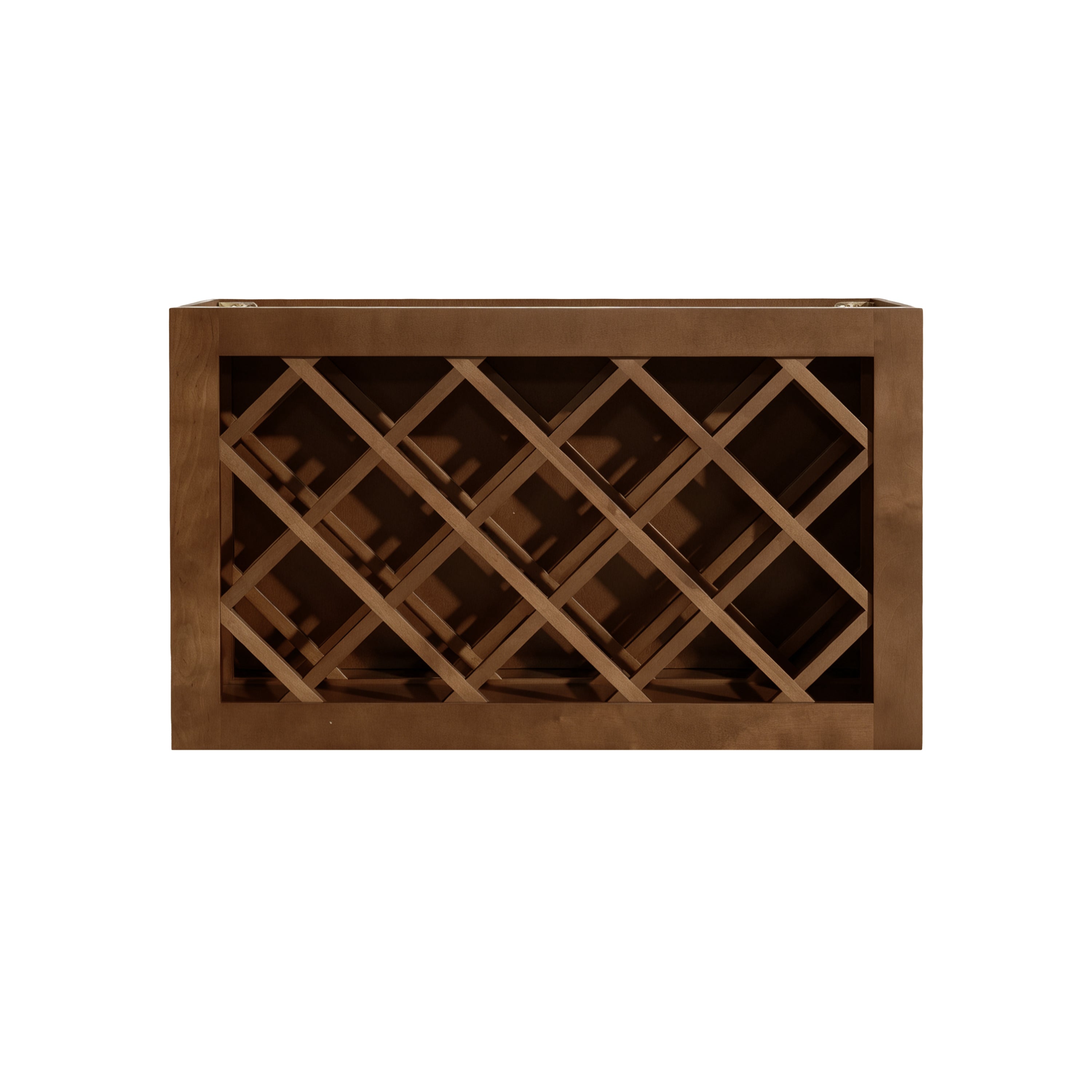 Dark Caramel RTA 30"W x 12"D x 18"H Wine Rack Wall Cabinet