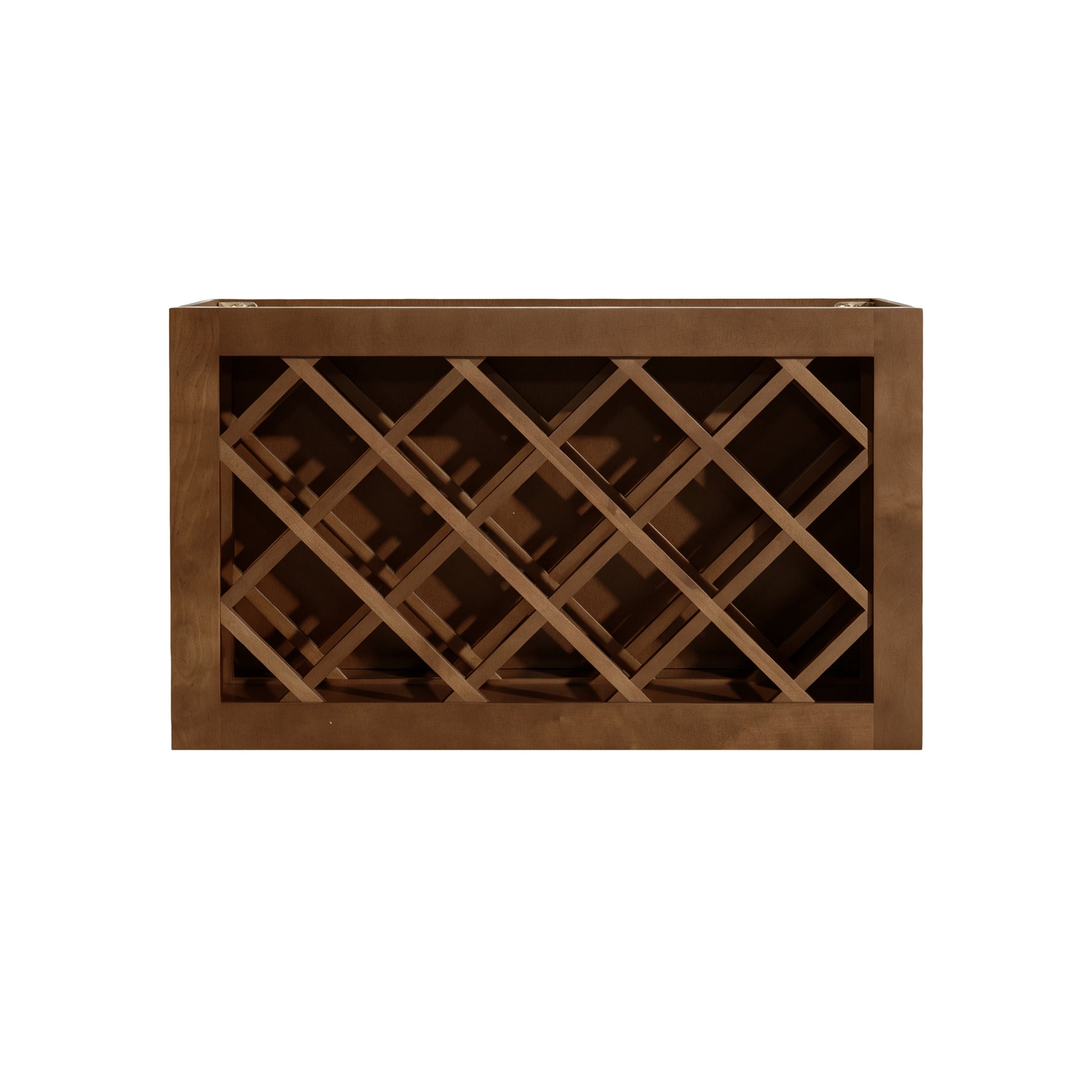 Dark Caramel RTA 30"W x 12"D x 18"H Wine Rack Wall Cabinet