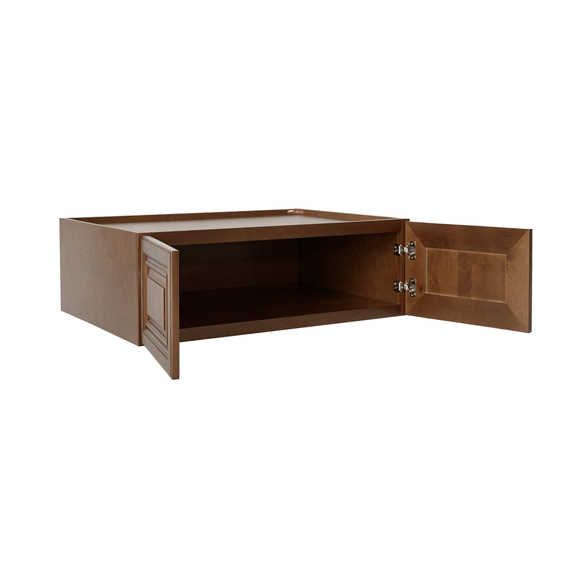Dark Caramel RTA 36"W x 27"D x 12"H Deep Wall Cabinets with 2 Doors