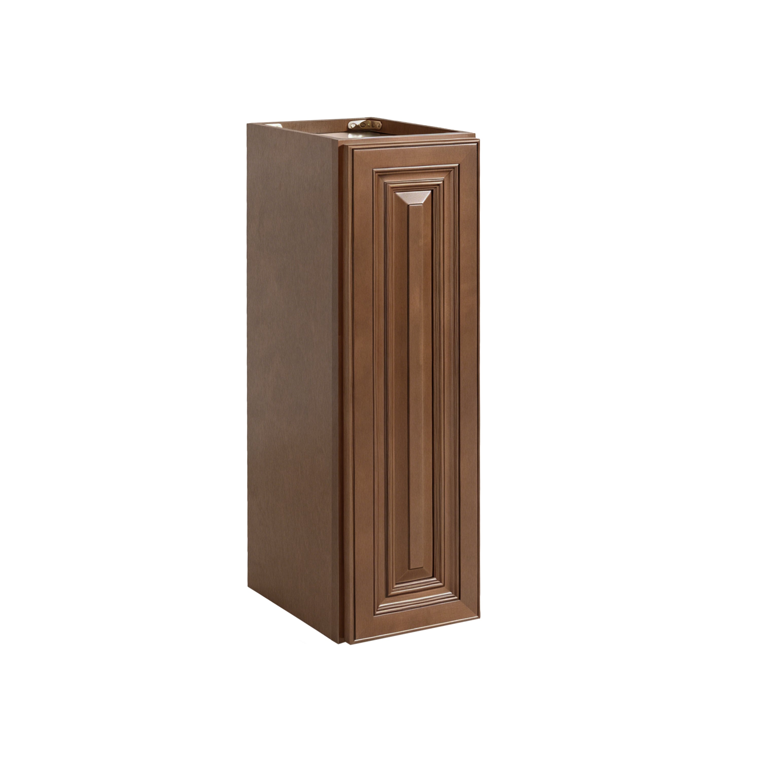 Dark Caramel RTA 9"W x 12"D x 30"H Standard Wall Cabinet with 1 Door & 2 Shelves