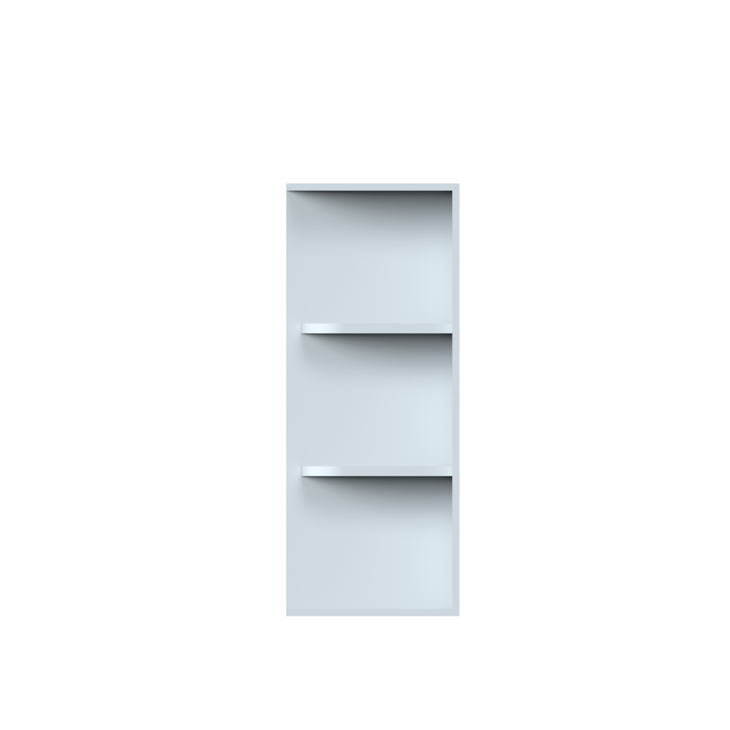 Dove Grey RTA 12"W x 30"H x 9"D 2-Shelf Wall End Open Shelf