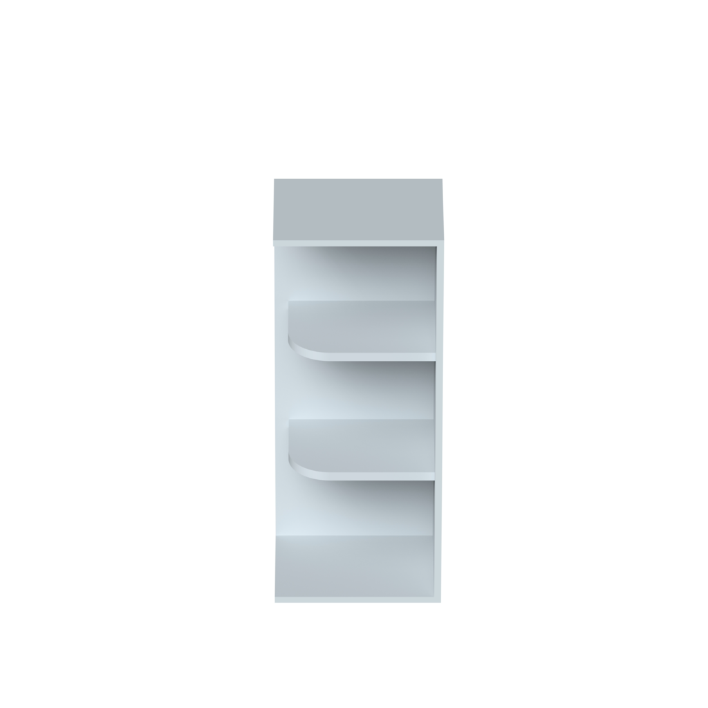 Dove Grey RTA 12"W x 30"H x 9"D 2-Shelf Wall End Open Shelf