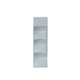 Dove Grey RTA 12"W x 30"H x 9"D 2-Shelf Wall End Open Shelf