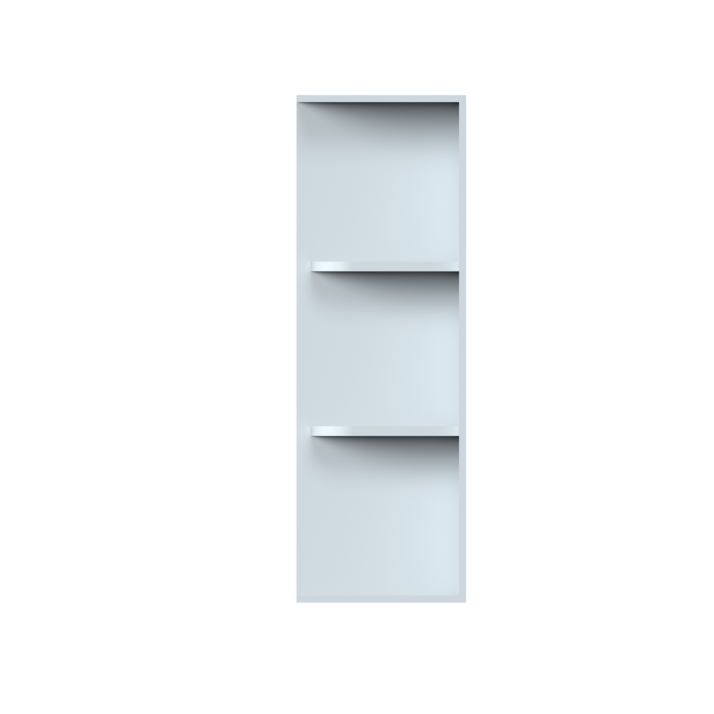 Dove Grey RTA 12"W x 36"H x 9"D 2-Shelf Wall End Open Shelf