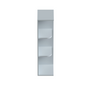 Dove Grey RTA 12"W x 36"H x 9"D 2-Shelf Wall End Open Shelf