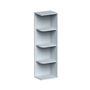 Dove Grey RTA 12"W x 42"H x 9"D 3-Shelf Wall End Open Shelf