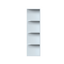 Dove Grey RTA 12"W x 42"H x 9"D 3-Shelf Wall End Open Shelf