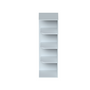 Dove Grey RTA 12"W x 42"H x 9"D 3-Shelf Wall End Open Shelf