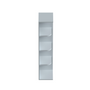 Dove Grey RTA 12"W x 42"H x 9"D 3-Shelf Wall End Open Shelf