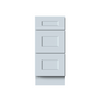 Dove Grey RTA 15"W x 34.5"H x 24"D Base Cabinet with 3 Drawers