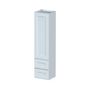 Dove Grey RTA 15"W x 60"H x 12"D Counter Linen Cabinet with 1 Door, 2 Drawers and 4 Shelves