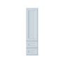 Dove Grey RTA 15"W x 60"H x 12"D Counter Linen Cabinet with 1 Door, 2 Drawers and 4 Shelves