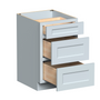Dove Grey RTA 21"W x 34.5"H x 24"D Base Cabinet with 3 Drawers