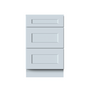 Dove Grey RTA 21"W x 34.5"H x 24"D Base Cabinet with 3 Drawers